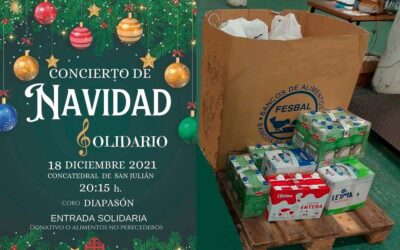 Entrega de los 1800 euros recaudados en el Concierto Solidario de Navidad de la Hermandad del Santo Entierro